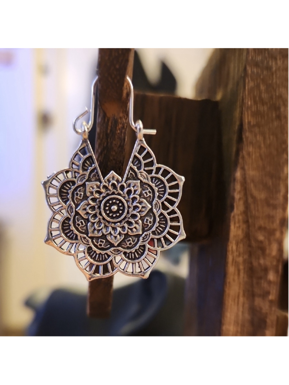 Bohemian Floral Mandala Earrings